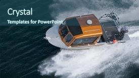  Presentation with long tailed boat fishing boat - Cool new presentation with lightweight modern fishing boat shot backdrop and a  colored foreground