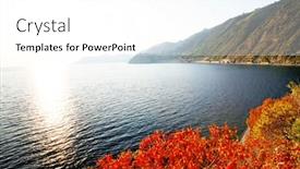  Presentation with coast - Cool new slide set with ligurian-mediterranean-coast-near-riomaggiore backdrop and a white colored foreground