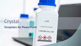  Presentation with lithium - Theme enhanced with lih-lithium-hydride-cas-chemical background and a sky blue colored foreground