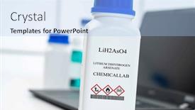  Presentation with lithium - Slide deck with lih2aso4-lithium-dihydrogen-arsenate-cas background and a light blue colored foreground
