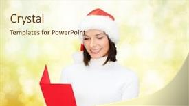  Presentation with christmas sale - PPT theme with liht - christmas x-mas people advertisement sale background and a  colored foreground