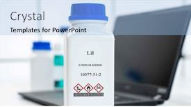  Presentation with lithium - Theme featuring lii-lithium-iodide-cas-10377 background and a light blue colored foreground