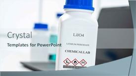  Presentation with lithium - PPT theme featuring liio4-lithium-periodate-cas-chemical background and a sky blue colored foreground