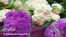 Presentation with purple earth - Beautiful slide set featuring lila - white and purple cauliflower backdrop and a violet colored foreground