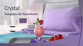  Presentation with interior - Cool new PPT theme with lilac accent in modern interior backdrop and a lemonade colored foreground