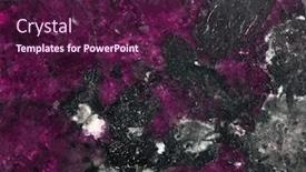  Presentation with mineral - Presentation theme having lilac-and-black-eudialyte-mineral background and a wine colored foreground