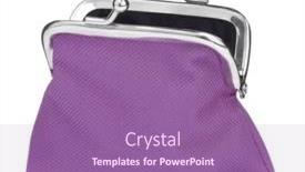  Presentation with cash - PPT theme having lilac-cash-wallet-isolated-over background and a coral colored foreground