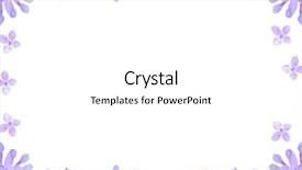  Presentation with lilac flower - Beautiful PPT theme featuring lilac flowers isolated on white backdrop and a white colored foreground