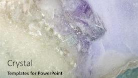  Presentation with texture - Beautiful slide set featuring lilac-fluorite-texture-macro-photo backdrop and a soft green colored foreground