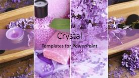  Presentation with spa - Presentation theme with lilac spa compositions in collage background and a lilac colored foreground