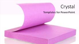  Presentation with sticky notes - Beautiful PPT layouts featuring lilac sticky notes isolated on white backdrop and a lavender colored foreground