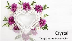  Presentation with mother floral - Audience pleasing theme consisting of lilac wedding - beautiful spring flowers on white backdrop and a white colored foreground