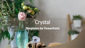  Presentation with flowers vase - Audience pleasing slide set consisting of lilac wedding - photo of florist room backdrop and a gray colored foreground