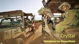  Presentation with soldiers - Theme featuring lilach-march-28-israeli-army background and a tawny brown colored foreground