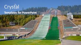  Presentation with olympics - Colorful slide deck enhanced with lillehammer-norway-july-27-2018 backdrop and a teal colored foreground