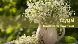  Presentation with lily - Colorful slides enhanced with lily of the valley sunlit backdrop and a tawny brown colored foreground