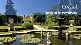  Presentation with lily pad - Audience pleasing theme consisting of lily pad - beautiful czech baroque castle buchlovice backdrop and a teal colored foreground