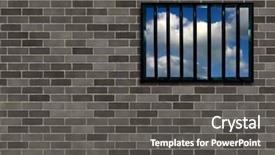  Presentation with prison - Amazing slides having limbo - latticed prison window clear sky backdrop and a dark gray colored foreground