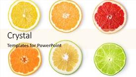  Presentation with ripe golden potato on white - PPT layouts enhanced with lime - ripe lemon fruit isolated background and a blonde colored foreground