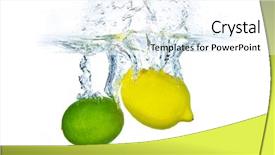  Presentation with lemon lime - Slide set with lime and lemon splashing water background and a white colored foreground