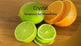  Presentation with orange lime - Beautiful PPT layouts featuring lime and orange on wood backdrop and a  colored foreground