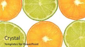 Presentation with orange lime - PPT layouts featuring lime and orange slices background background and a  colored foreground