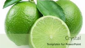  Presentation with lime - Colorful slide set enhanced with lime-citrus-fruit backdrop and a mint green colored foreground