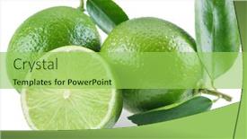  Presentation with lime - Colorful slides enhanced with lime-citrus-fruit backdrop and a yellow colored foreground
