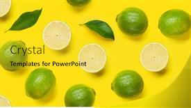  Presentation with citrus - Slide deck consisting of lime-citrus-seamless-backdrop-texture background and a yellow colored foreground