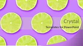  Presentation with citrus - Slide deck having lime-citrus-slices-seamless-backdrop background and a yellow colored foreground