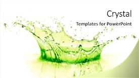  Presentation with lime green and white flower - Amazing theme having lime drink splash on white backdrop and a  colored foreground