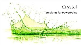  Presentation with lemon lime - Audience pleasing PPT layouts consisting of lime drink splash on white backdrop and a white colored foreground