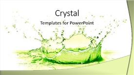  Presentation with lime green and white flower - Cool new presentation with lime drink splash on white backdrop and a  colored foreground