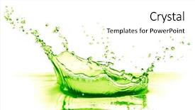  Presentation with lime green and white flower - Amazing slide set having lime drink splash on white backdrop and a white colored foreground