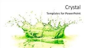  Presentation with splash - Colorful presentation enhanced with lime drink splash on white backdrop and a white colored foreground