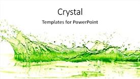  Presentation with lemon lime - Cool new PPT theme with lime drink splash on white backdrop and a white colored foreground