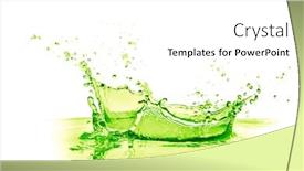  Presentation with lime - PPT theme having lime-drink-splash-on-white background and a white colored foreground