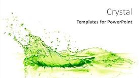  Presentation with lime - Audience pleasing presentation theme consisting of lime-drink-splash-on-white backdrop and a white colored foreground