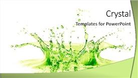  Presentation with lime - PPT theme with lime drink splash on white background and a white colored foreground