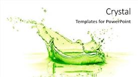  Presentation with lemon lime - Presentation theme enhanced with lime drink splash on white background and a white colored foreground