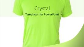  Presentation with mannequin - Beautiful presentation theme featuring lime-green-t-shirt-template backdrop and a yellow colored foreground