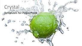  Presentation with spray - Audience pleasing PPT layouts consisting of lime in spray of water lime cucumber with splash on background backdrop and a white colored foreground
