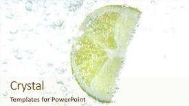  Presentation with lemon lime - Beautiful presentation design featuring lime in the water backdrop and a soft green colored foreground
