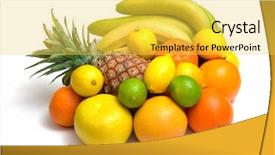  Presentation with tropical - Amazing slides having lime mandarine limon - tropical fruits against white background backdrop and a yellow colored foreground