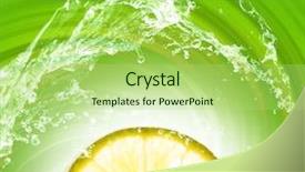  Presentation with lemon lime - Presentation with lime slice on abstract background background and a mint green colored foreground