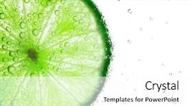  Presentation with soda - Amazing slide set having lime with bubbles of soda backdrop and a white colored foreground