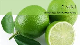  Presentation with fall leaves border white - Presentation enhanced with lime with leaves on white background and a yellow colored foreground