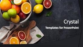  Presentation with dark space - Beautiful slides featuring limes and oranges on dark backdrop and a dark gray colored foreground