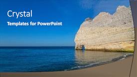  Presentation with coast - Theme with limestone-cliffs-at-etretat-coast background and a teal colored foreground