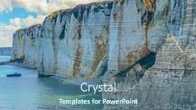  Presentation with coast - PPT theme enhanced with limestone-cliffs-at-etretat-french background and a ocean colored foreground